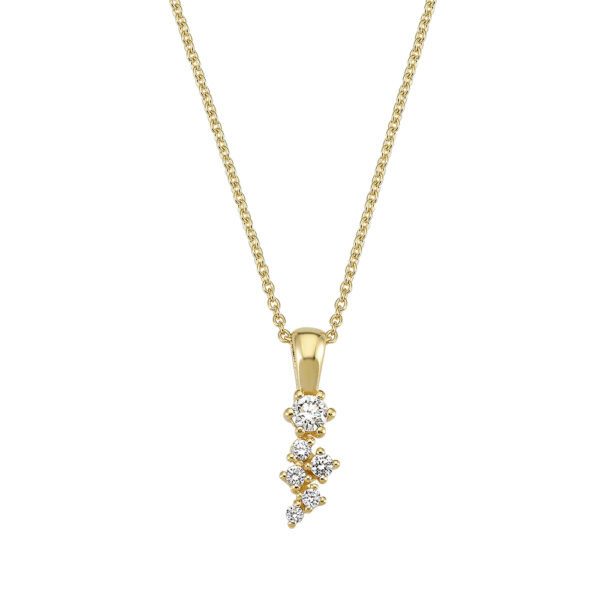 Diamantkæde, kæde, smukke, diamant, guld, gaveidé, gave, til hende