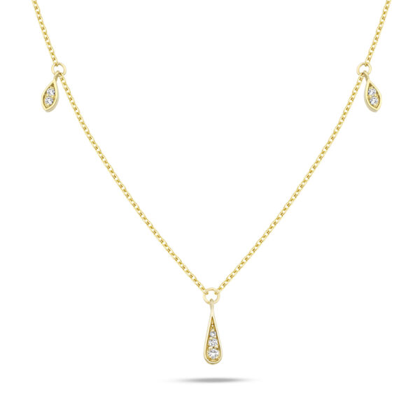 Diamantkæde, kæde, smukke, diamant, guld, gaveidé, gave, til hende
