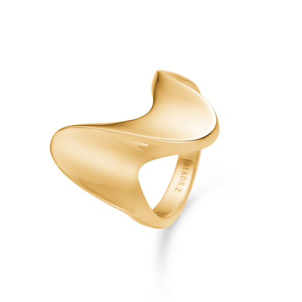 Mads Z Big Wave 14 kt guldring