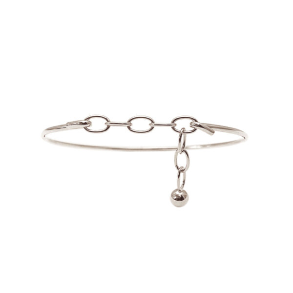 Heiring Bangle with chain ( Kan også fås i rhodineret sølv ) - Image 2