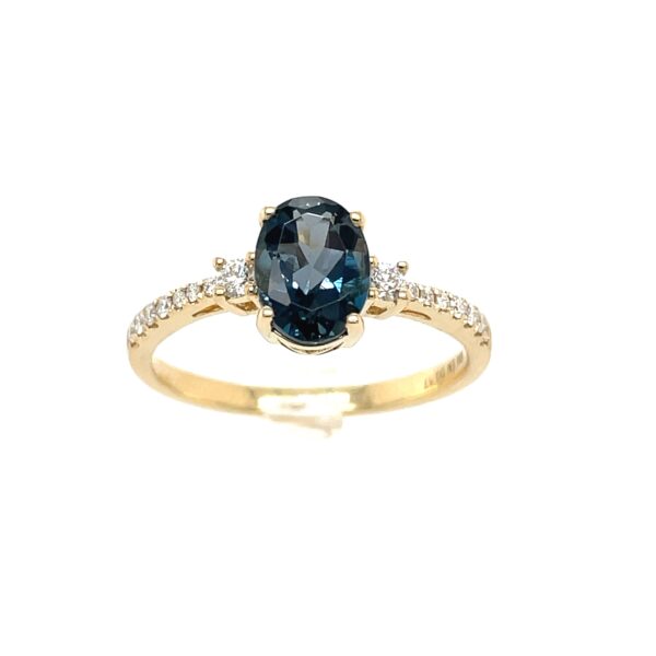 Guld, ring, brillanter, topas, frierring, guldring, smuk, gaveidé,, til hende