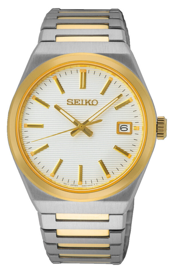 Seiko, herreur, bicolour, stål, safir crystal glas, 10 BAR