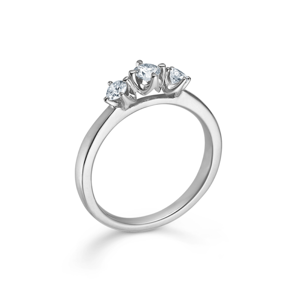 Mads Z Crown Trinity 14kt hvidguldsring med 0,34ct w/si