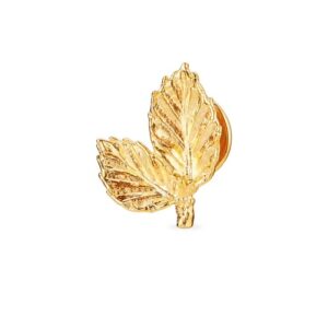 Flora Danica, jewellery, 22K forgyldning, bøgeblad, pin, nål