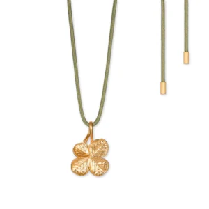 Flora Danica, halssmykke, 0,02 champagne farvet diamant, jewellery, firkløver