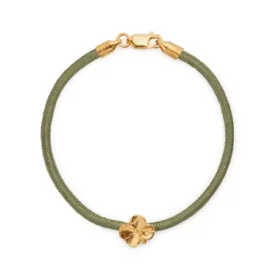 Flora Danica, sølv forgyldt, armbånd, firekløver, dansk design