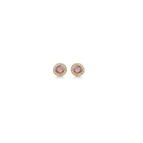 Mads Z Luxury Rainbow ørestikker - 14 guld m. granat og 0,045 ct w/si