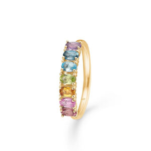 Mads Z Poetry Rainbow ring - 14 kt guld m. ægte sten