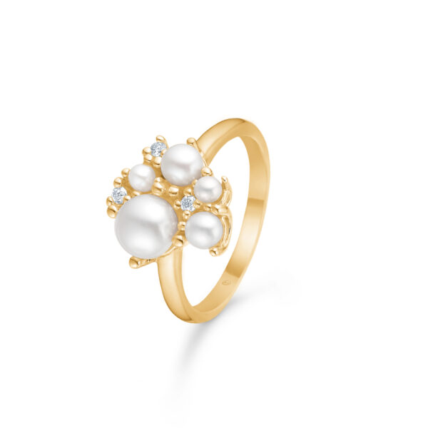Mads z, ring, 14 kt, Diamond Cloud, perler, gave, gaveide, julegave, fødselsdagsgave, valentinesgave, smykke