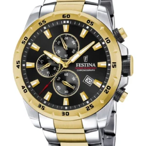 Festina, herreur, chronograf, bicollor,