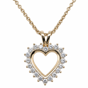 14K Guldvedhæng med 0,75ct Diamanter