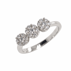 14k hvidguld ring m. 0,38ct w/si