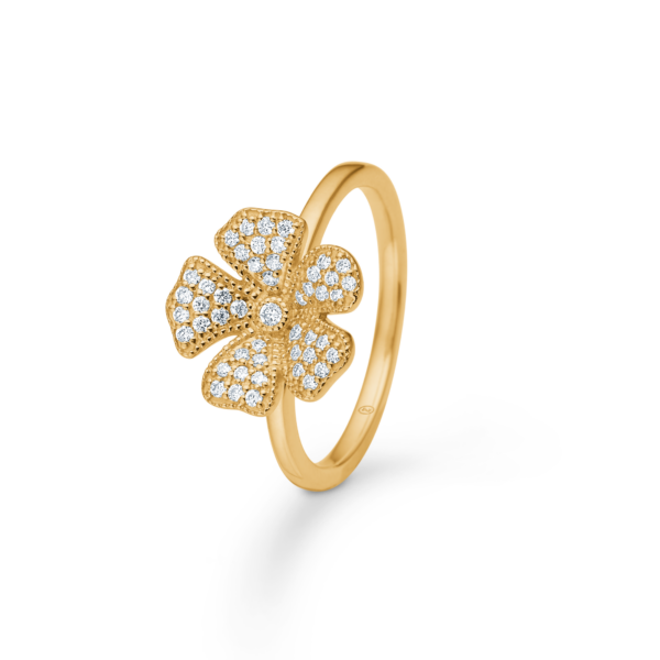 Mads Z Fleur guld ring med 0,24ct w.si