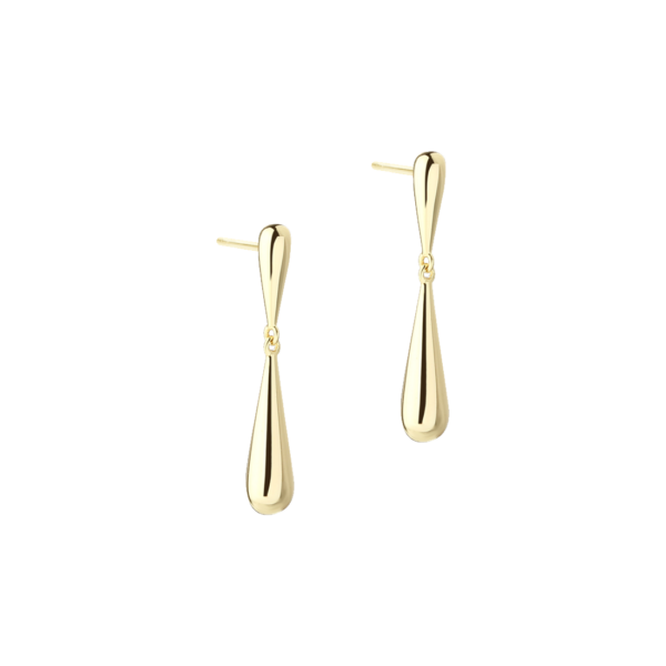 Aqua Dulce Shiny Drop ørering - forgyldt sølv