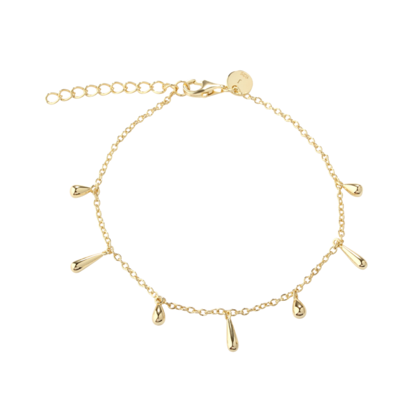 Aqua Dulce Shine Drop armbånd - forgyldt sølv