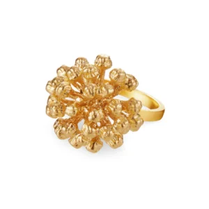 Flora Danica, Statemenr ring, dild, 22K forgyldt