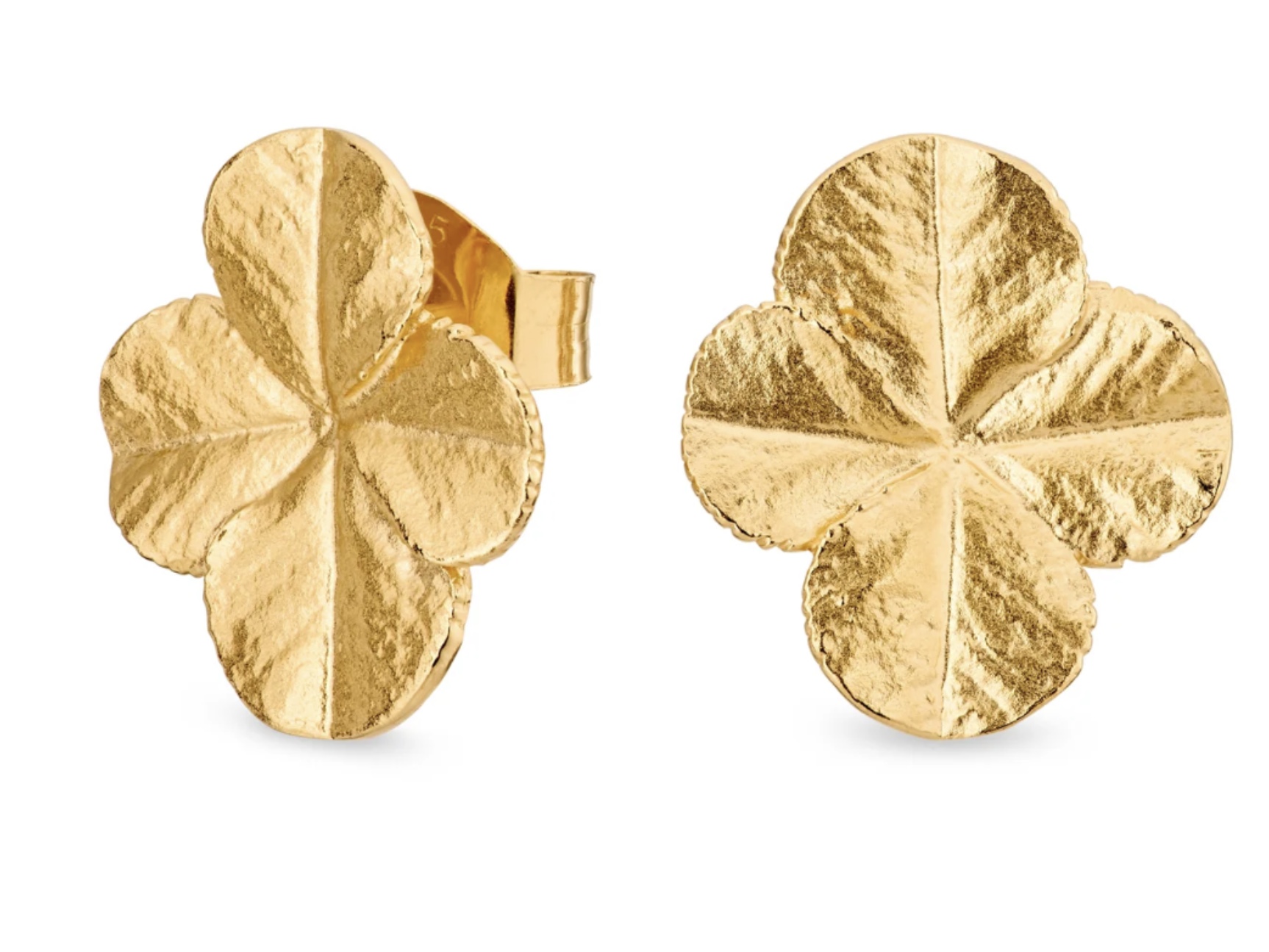 Flora Danica firkløver statement ørestikker