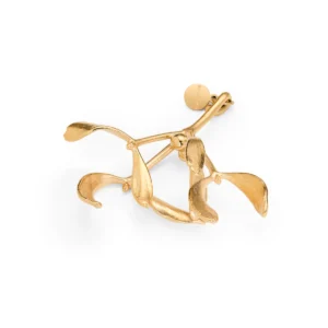 FLORA DANICA mistelten 18 kt guldbelagt