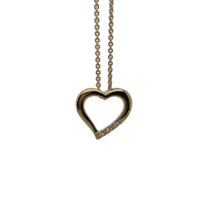 14k guldvedhæng med 0,02ct