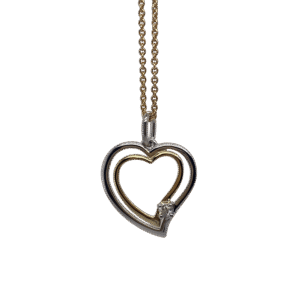 14k guldvedhæng med 0,04ct