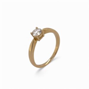 14K guldring med 0,40ct g/si GIA