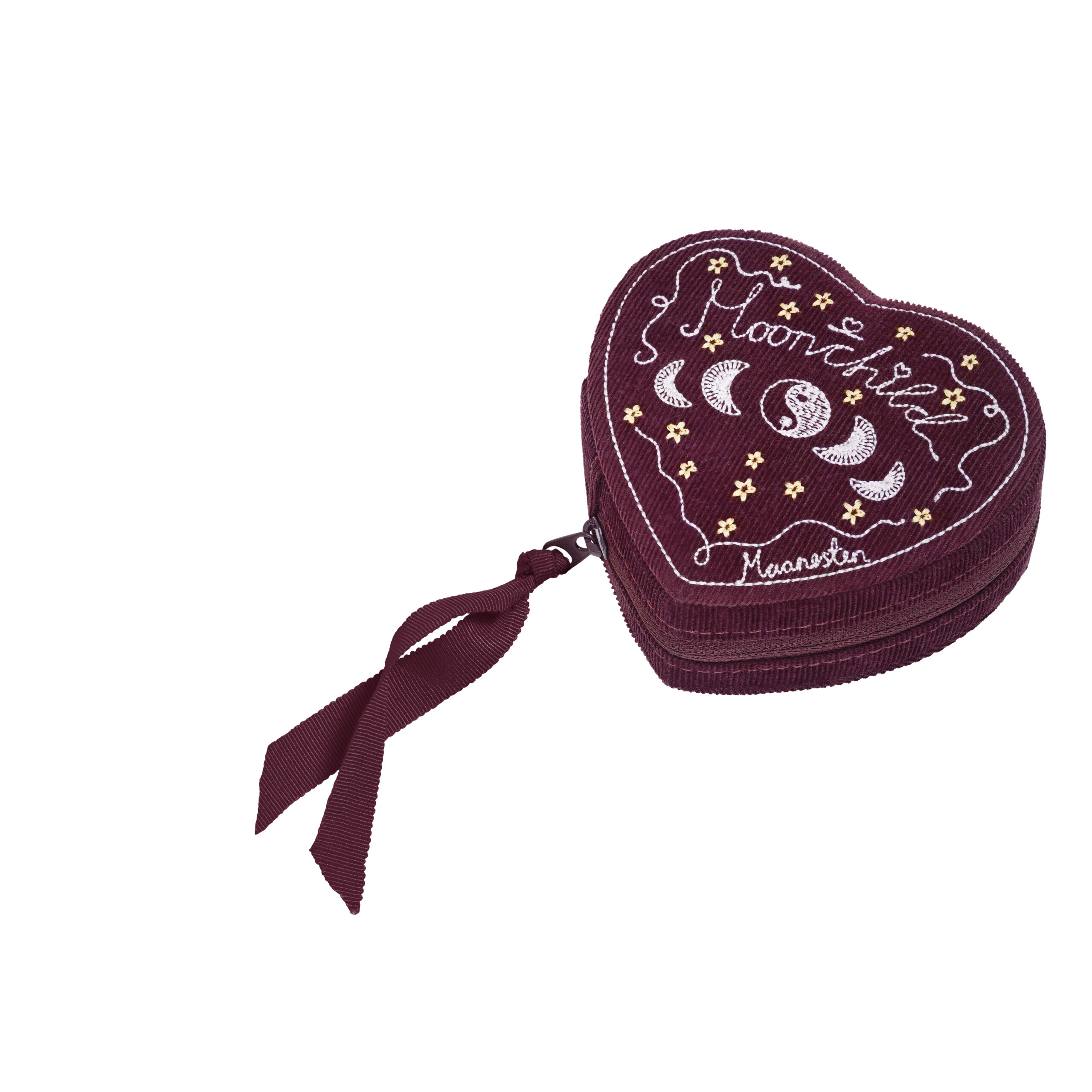 MÅNESTEN HEART JEWELRY BOX MAROON