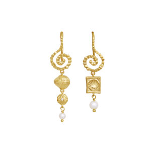 Maanesten allie øreringe forgyldt sølv