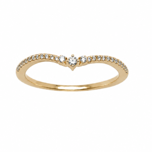 14 karat guld ring med 0,10 ct brillant