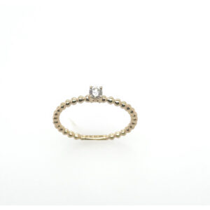 14 karat guld ring med 0,10 ct brillant