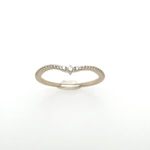 14 karat guld ring med 0,10 ct brillant