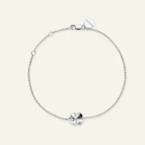 Flora Danica firkløver armbånd sølv