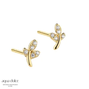 Aqua Dulce leafy ørestikker forgyldt