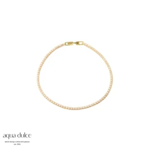 Aqua Dulce tennis small armbånd forgyldt 17 cm
