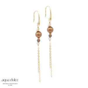 Aqua Dulce Eira Pearl øreringe forgyldt