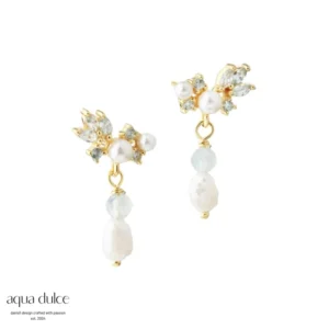 Aqua Dulce sinna Pearl øreringe forgyldt
