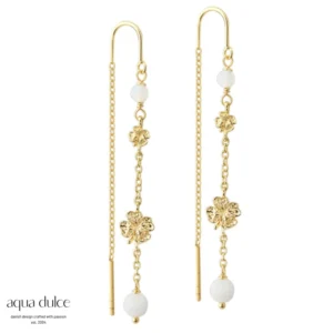 Aqua Dulce Clover øreringe forgyldt
