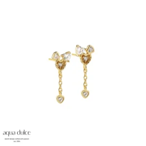 Aqua Dulce love me more mix øreringe forgyldt