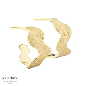 Aqua Dulce dreamlit wavy hoop forgyldt 14 mm