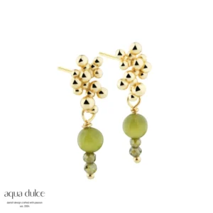 Aqua Dulce AYA olive øreringe forgyldt