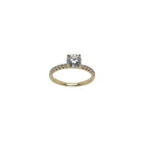 14kt guld ring med 1.24 ct lab-grown diamanter