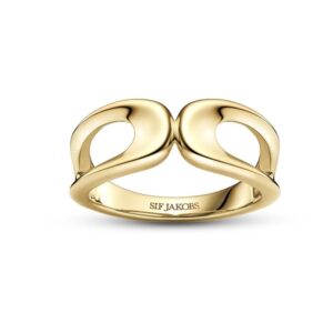 Sif Jakobs Ring Borsa Pianura Due Piccolo forgyldt